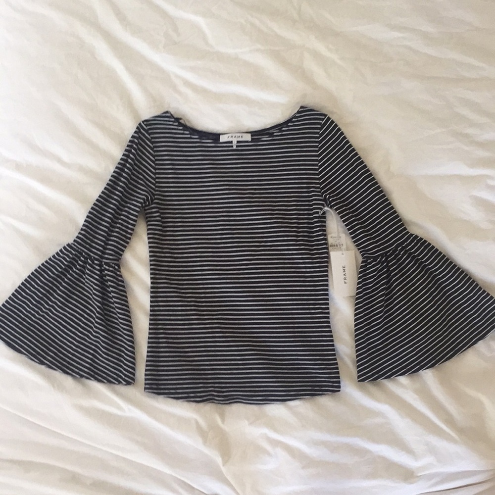 Nearly new FRAME Denim bell sleeve top